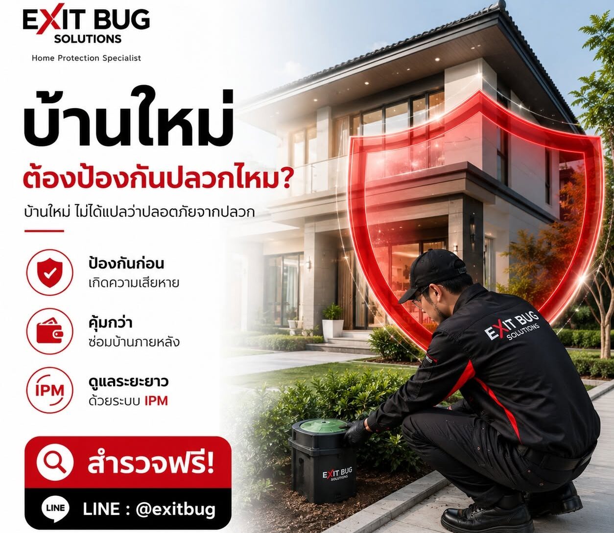 บ้านใหม่ต้องป้องกันปลวกไหม? 7 เหตุผลที่เจ้าของบ้านไม่ควรมองข้าม | Exit Bug Solutions